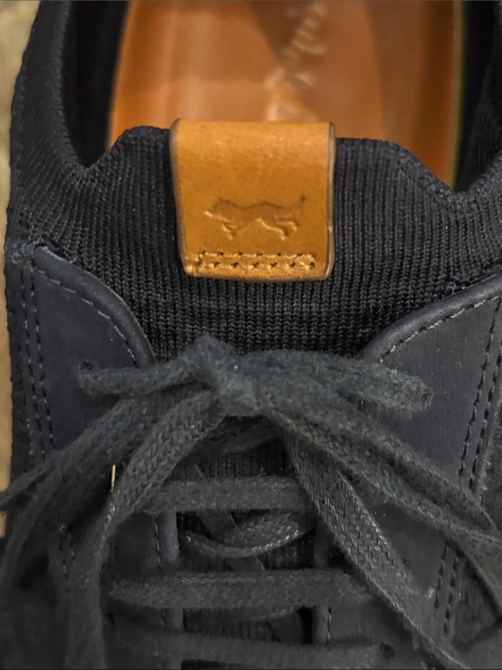 Wolf & Shepherd Men's 11.0 Navy SwiftKnit Derby Lace-Up shoes